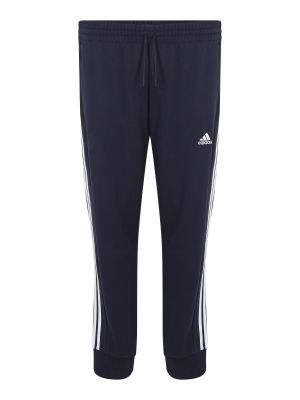 Спортни панталони на райета Adidas синьо