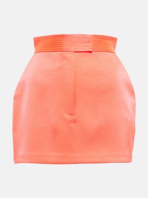 Mini falda de raso Alex Perry naranja