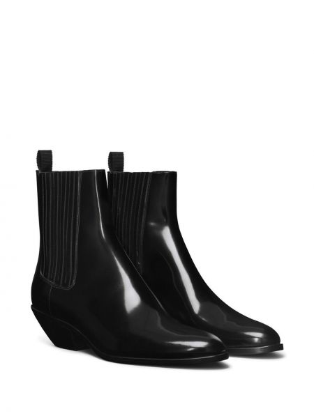 Leder ankle boots Dolce & Gabbana schwarz