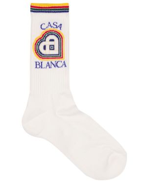 Bavlněné ponožky Casablanca bílé