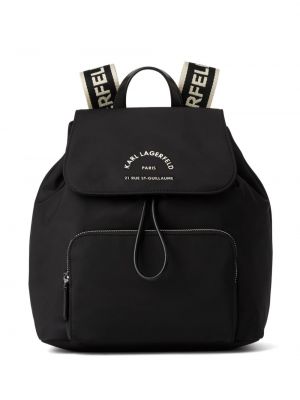 Plecak z nadrukiem Karl Lagerfeld czarny