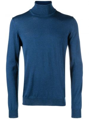 Sweter z wełny merino J.lindeberg niebieski