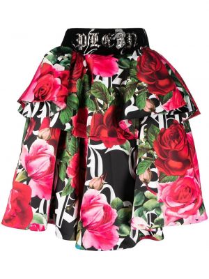 Kvetinová sukňa s potlačou Philipp Plein