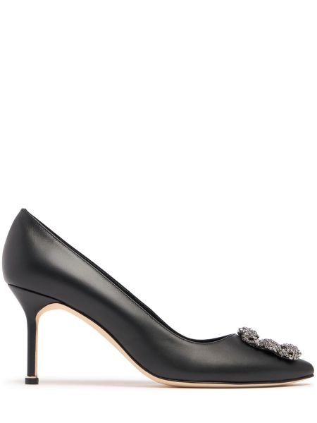 Pumps i läder Manolo Blahnik svart