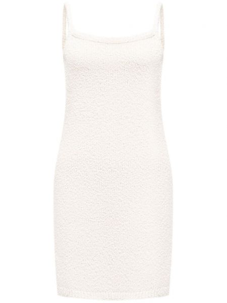 Pamučna mini haljina od kašmira 12 Storeez bijela