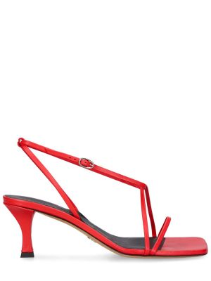 Kožené sandále s hranatými špičkami Proenza Schouler červená