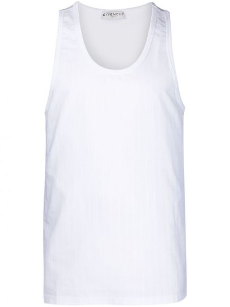 Camiseta sin mangas a rayas Givenchy blanco