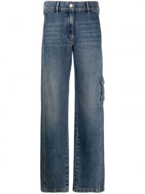 Straight fit džíny s vysokým pasem Iro modré