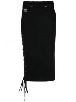Дънкова пола Versace Jeans Couture черно