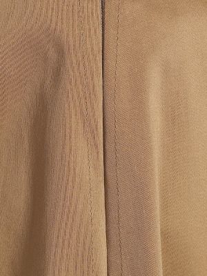 High waist midirock aus baumwoll Prada beige