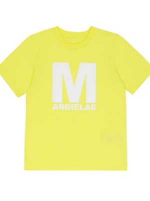 Jersey puuvilla t-paita tytöille Mm6 Maison Margiela Kids keltainen