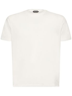 T-shirt i bomull Tom Ford vit