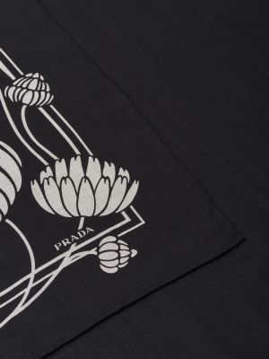 Schal mit print Prada schwarz