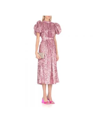 Sukienka z cekinami Rotate Birger Christensen różowa