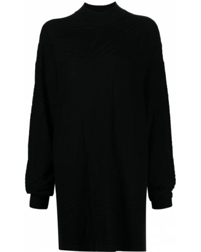 Oversized koktejlové šaty s tropickým vzorem Rta černé