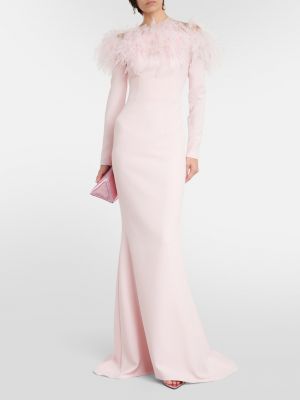 Платье с перьями Safiyaa розовое
