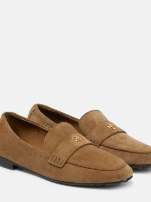 Pantofi loafer din piele de căprioară Tory Burch maro