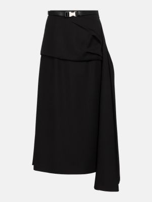Midi sukňa Prada čierna