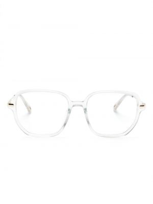 Przezroczyste okulary oversize Chloé Eyewear szare