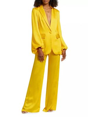 Атласный пиджак Silvia Tcherassi желтый