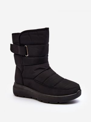 Зимни обувки за сняг с велкро с изолация Kesi черно