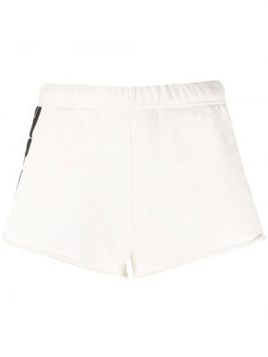 Pantaloni scurți din bumbac cu imagine Heron Preston alb