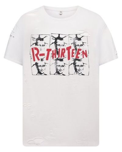 Хлопковая футболка R13, белая