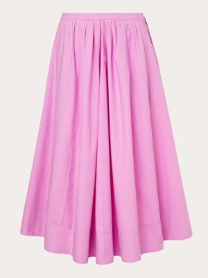 Falda midi de algodón Forte Forte rosa