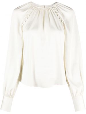 Блуза от креп Veronica Beard бяло