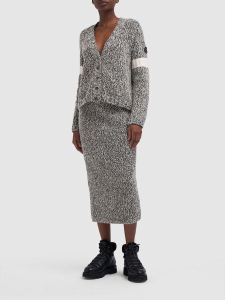 Falda de lana de punto Moncler