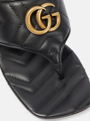 Sandales en cuir Gucci noir