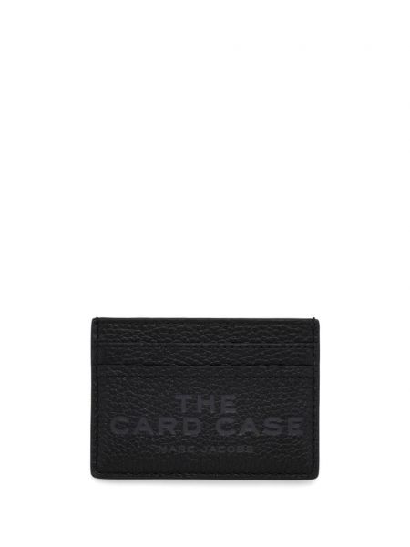 Usnjena denarnica s potiskom Marc Jacobs črna