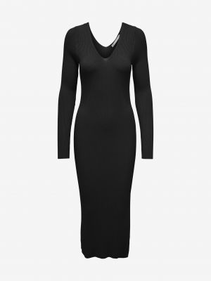 Dzianinowa sukienka midi Only czarna
