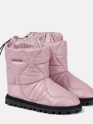 Sněžné boty Miu Miu růžové