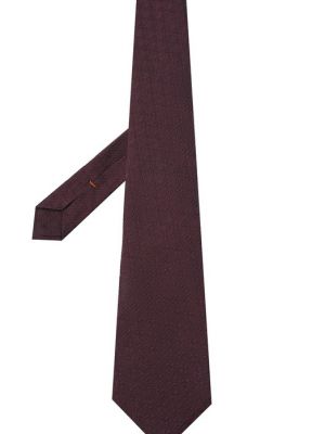 Шелковый галстук Zegna Couture бордовый