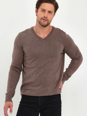 Трикотажный свитер Lafaba коричневый