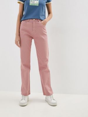 Розовые прямые джинсы элис