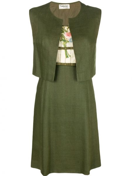 Vestido con bordado de flores A.n.g.e.l.o. Vintage Cult verde