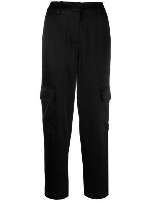 Satynowe proste spodnie Michael Kors czarne