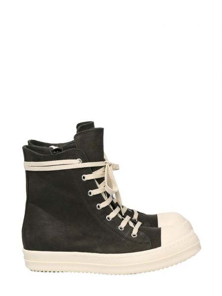 Læder sneakers Rick Owens grøn