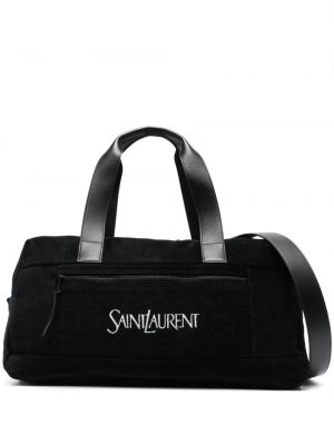 Žakárová taška Saint Laurent čierna