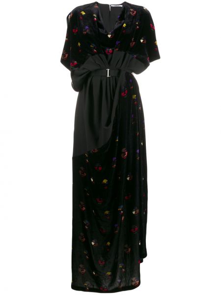 Платье с принтом Chalayan, черное