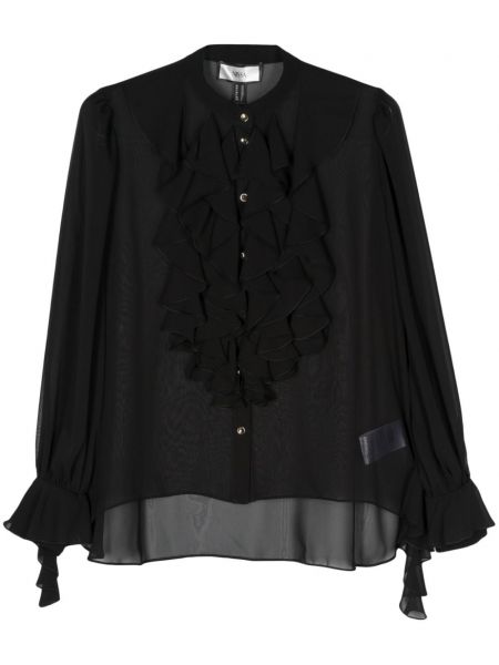 Прозрачна блуза Nissa черно
