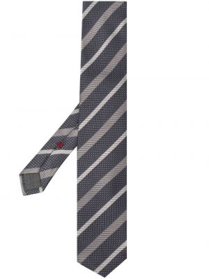 Cravatta a righe Brunello Cucinelli grigio
