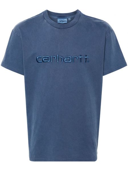 Bombažna majica Carhartt Wip modra
