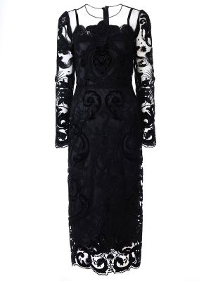 Кружевное вечернее платье Dolce &amp; Gabbana черное