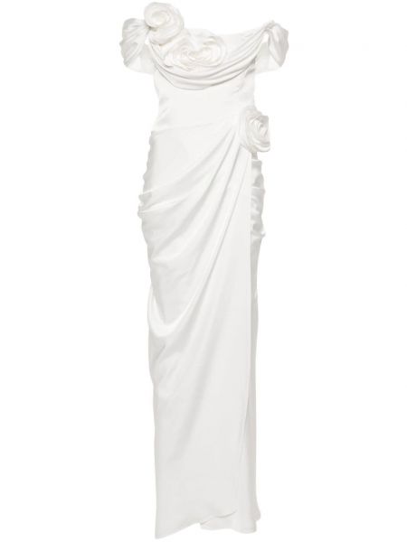 Satynowa sukienka koktajlowa Ana Radu biała