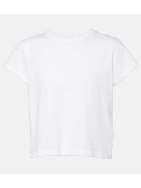 Bavlněné tričko jersey Agolde bílé