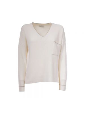 Sweter wełniany Le Tricot Perugia biały