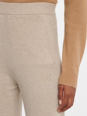 Pantaloni tuta di lana di cachemire Max Mara beige